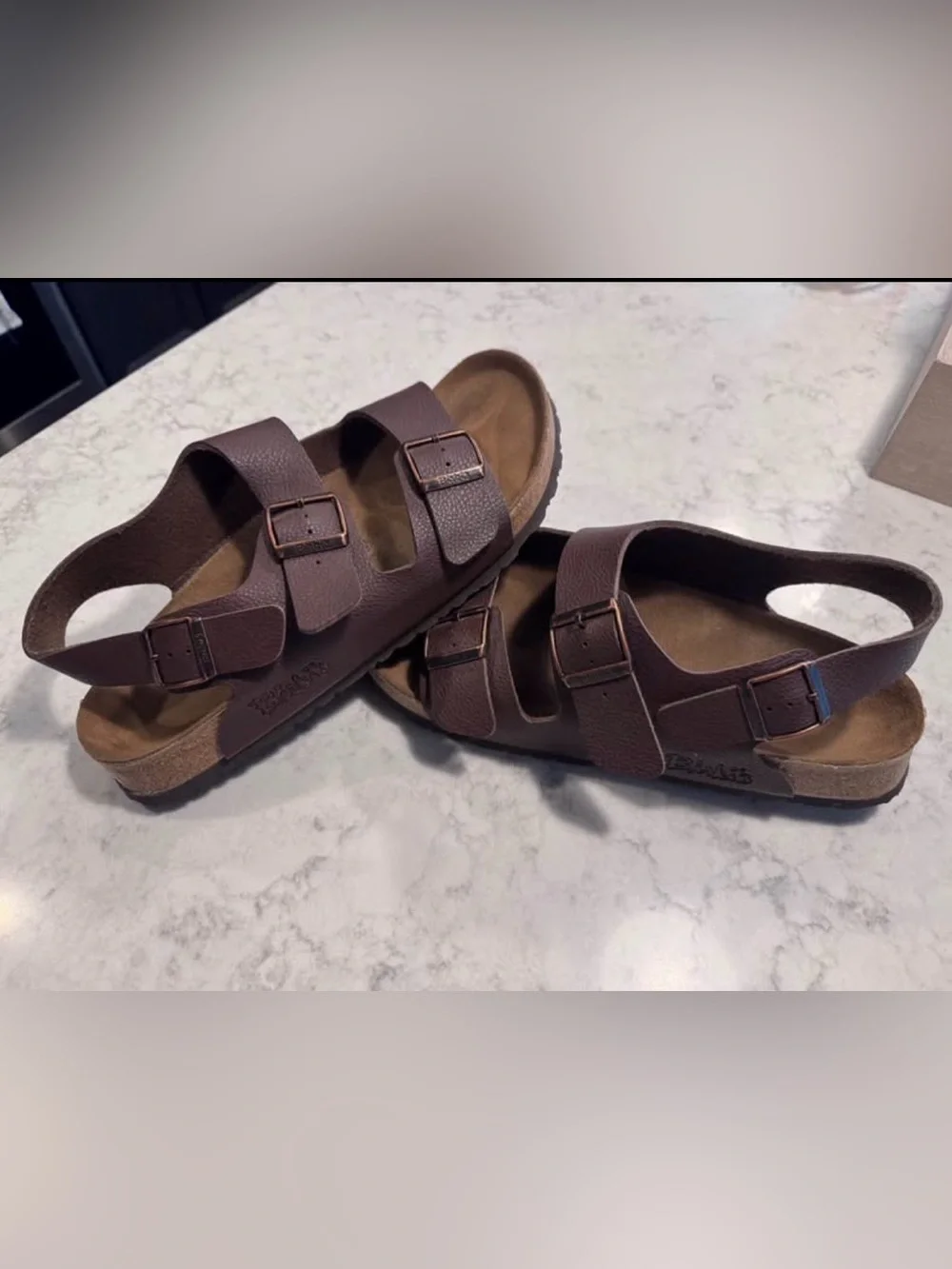 Men’s Birkenstock Milano Sandals - Size 13 - Dark Brown